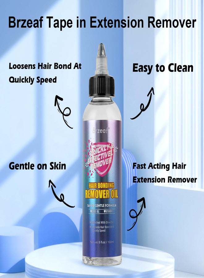 Brzeaf Hair Bonding Remover Oil - Quickly & Effectively Remove Hair Bond,Tape-in, Hair Glue Remover & Lace Glue Remover, Safe & Gentle Formula with Olive Oil & Vitamin E, No Residue | 150ml - Image 4